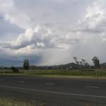 Hail shaft in the distance.
