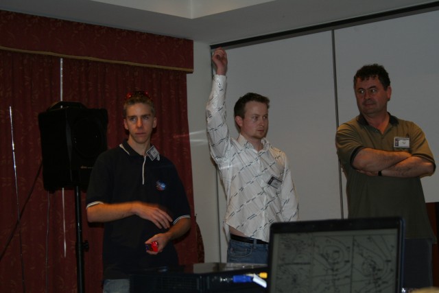 Lennie with his hand up (Winner of the 2006 ASWA El Softo Award), Mike on the left.